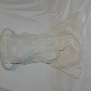 Max Studio, Dress, Cream, Embroidered